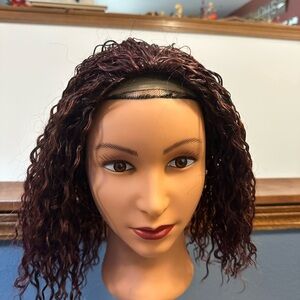 Curly 1b/99j 3/4 Wig for Women